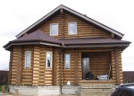 Строительство дома из оцилиндрованного бревна 121,8 кв.м